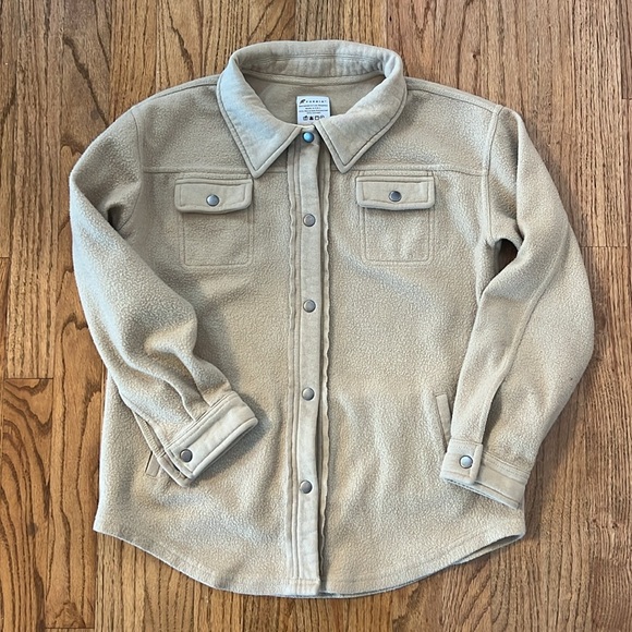 Fornia shacket girls size 12 chore coat warm jacket neutral 100% recycled poly - Picture 2 of 7